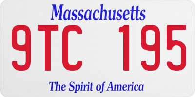 MA license plate 9TC195