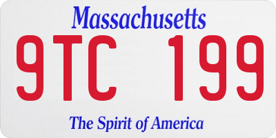 MA license plate 9TC199