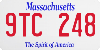 MA license plate 9TC248