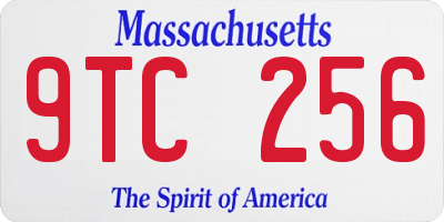 MA license plate 9TC256
