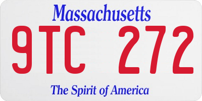 MA license plate 9TC272