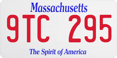 MA license plate 9TC295