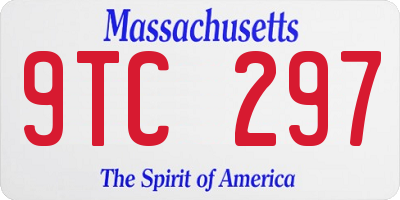 MA license plate 9TC297