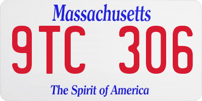 MA license plate 9TC306