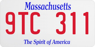 MA license plate 9TC311