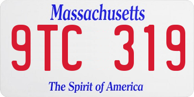 MA license plate 9TC319