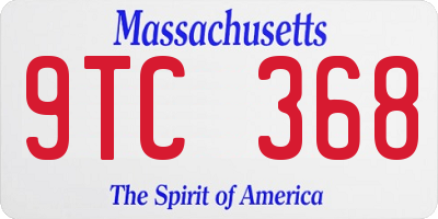 MA license plate 9TC368