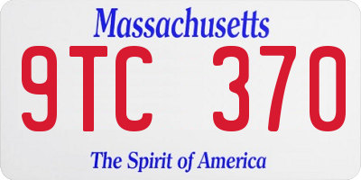 MA license plate 9TC370