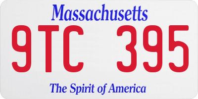MA license plate 9TC395