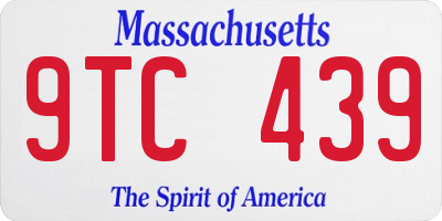 MA license plate 9TC439
