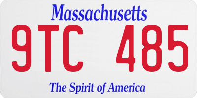 MA license plate 9TC485