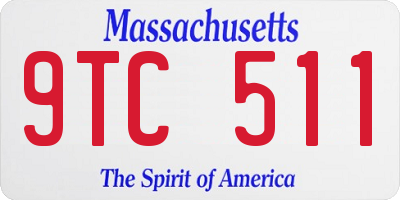 MA license plate 9TC511