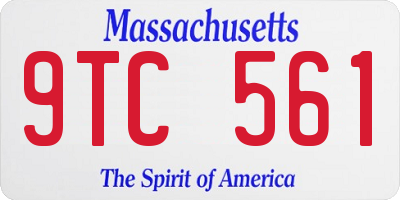 MA license plate 9TC561