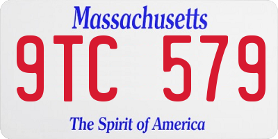 MA license plate 9TC579