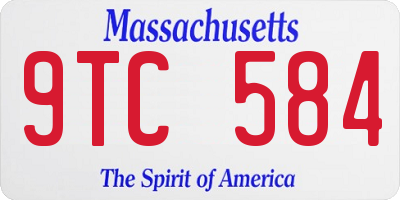 MA license plate 9TC584