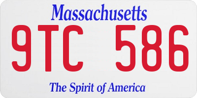 MA license plate 9TC586