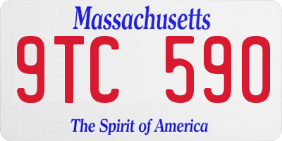 MA license plate 9TC590