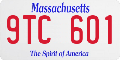 MA license plate 9TC601
