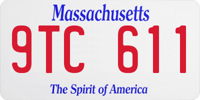 MA license plate 9TC611