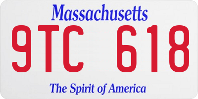 MA license plate 9TC618