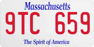 MA license plate 9TC659