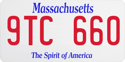 MA license plate 9TC660