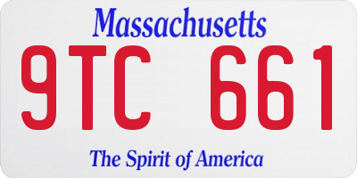 MA license plate 9TC661