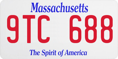 MA license plate 9TC688