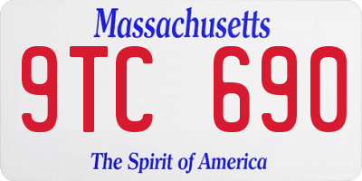 MA license plate 9TC690