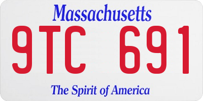 MA license plate 9TC691