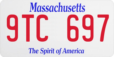 MA license plate 9TC697