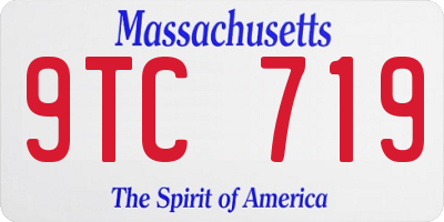 MA license plate 9TC719