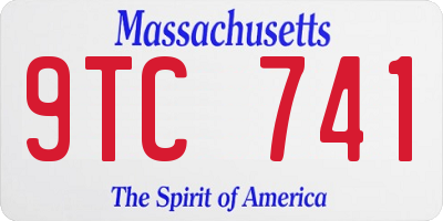 MA license plate 9TC741