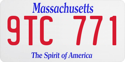 MA license plate 9TC771