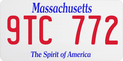 MA license plate 9TC772