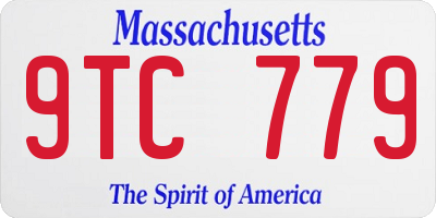 MA license plate 9TC779