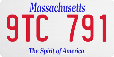 MA license plate 9TC791