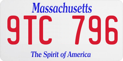 MA license plate 9TC796