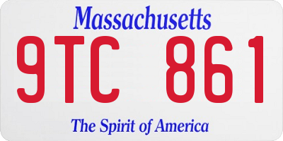 MA license plate 9TC861