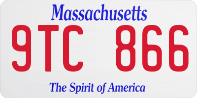 MA license plate 9TC866
