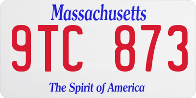 MA license plate 9TC873