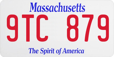MA license plate 9TC879