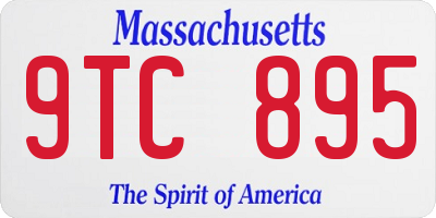 MA license plate 9TC895