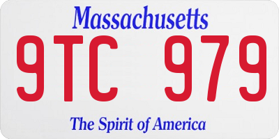MA license plate 9TC979