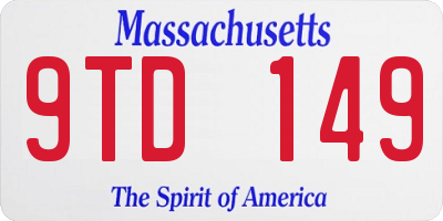 MA license plate 9TD149