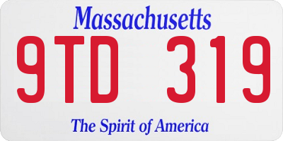 MA license plate 9TD319