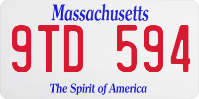 MA license plate 9TD594