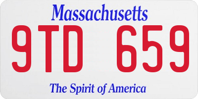MA license plate 9TD659