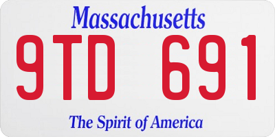 MA license plate 9TD691