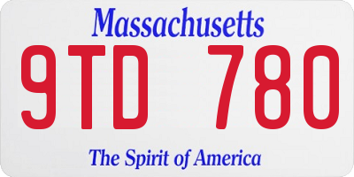 MA license plate 9TD780